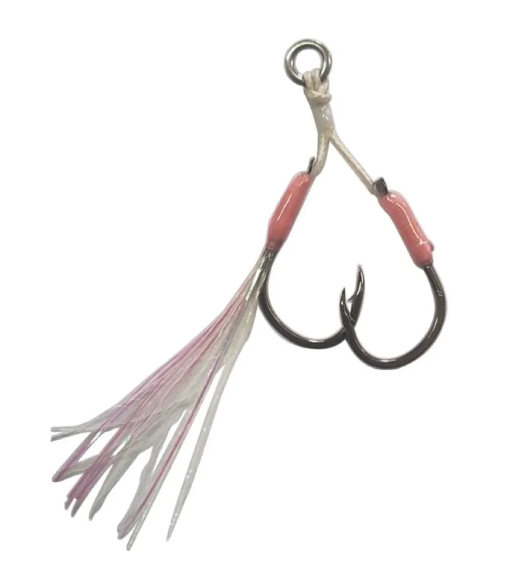 New Assist Double Luminous Pink Assist Y Anzuelos Señuelos|Peces Plomados Jigs
