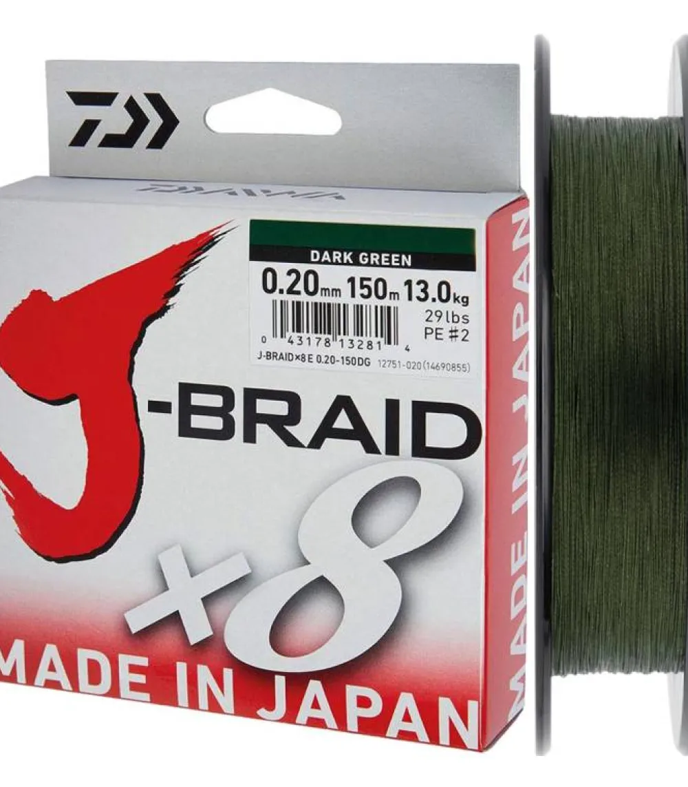 Clearance J Braid X8 Verde Hilos Trenzados