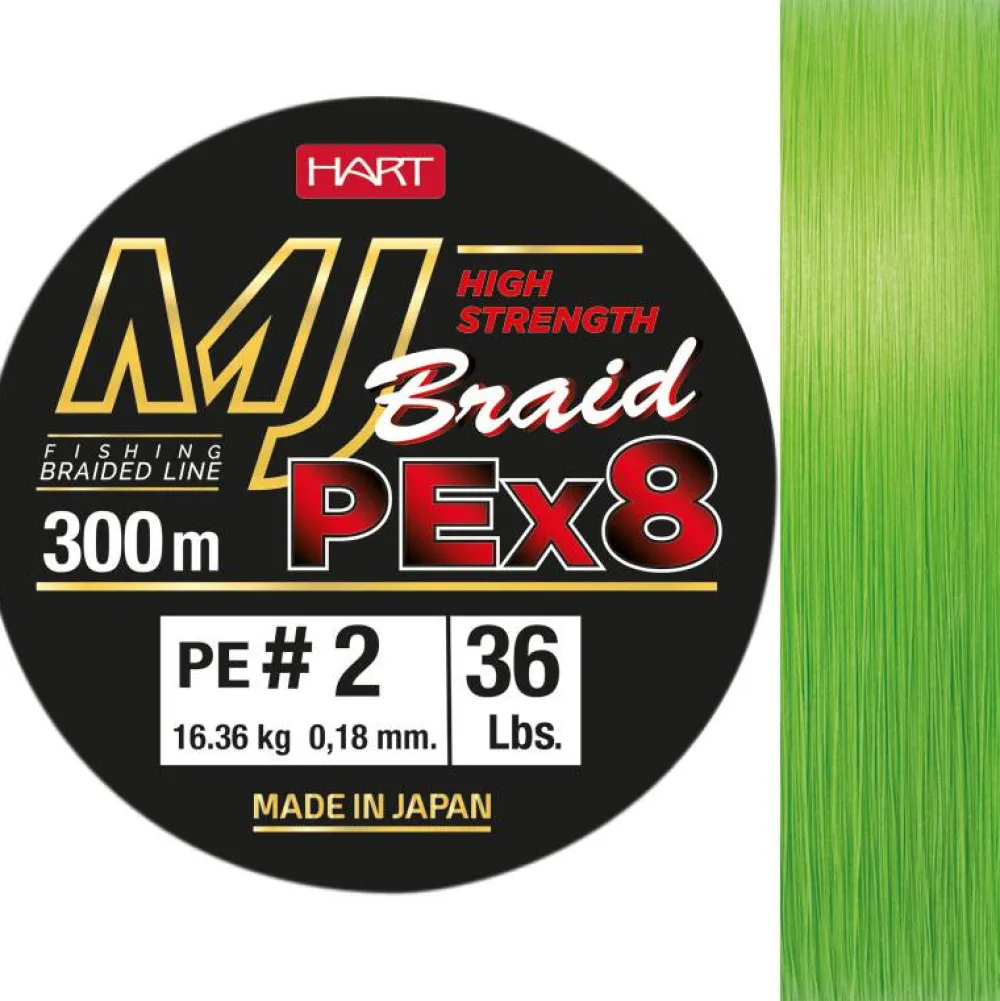 Discount MJ Fluo Green 300 MT Hilos Trenzados