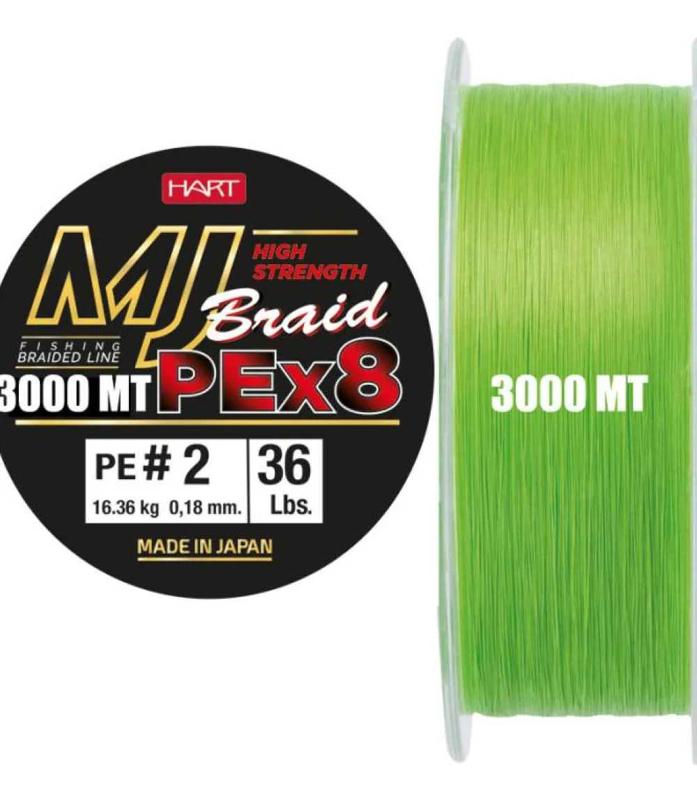 MJ Fluo Green 3000 MT Hilos Trenzados