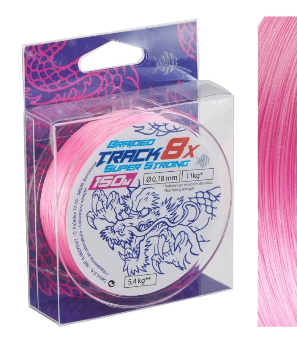 New Track 8x Pink Hilos Trenzados